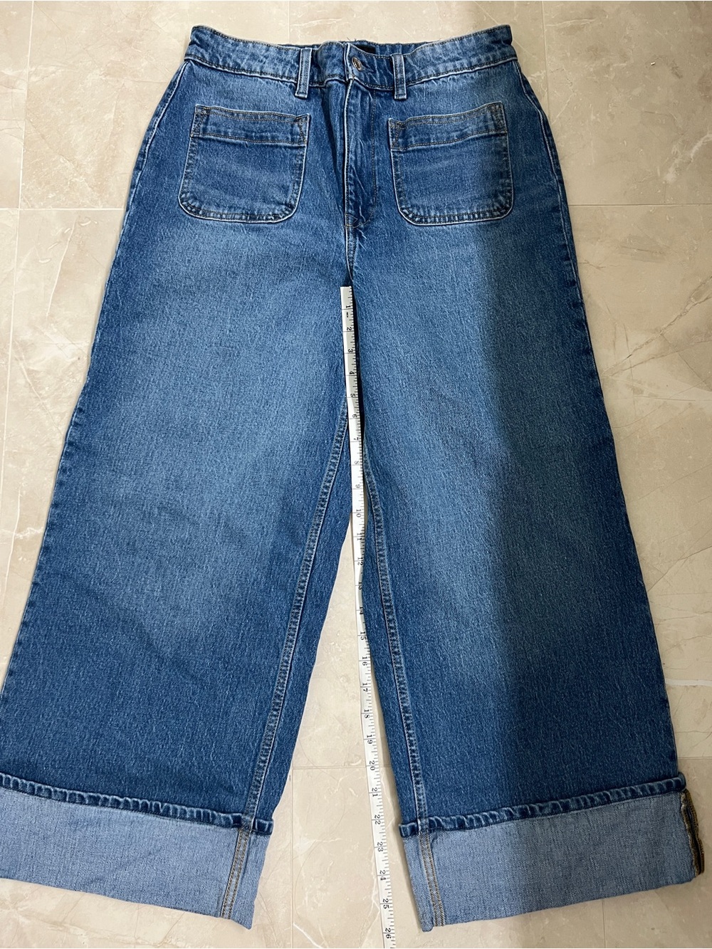 High-Rise Wide Leg Women’s Jeans in Medium Blue size 10 - Picture 5 of 5